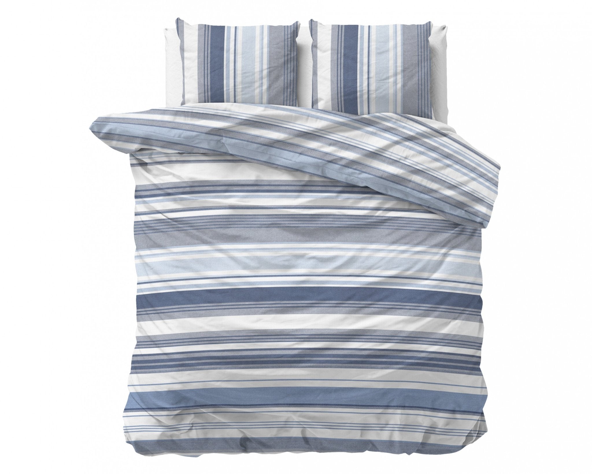 Sleeptime Stripy Blauw Dekbedovertrek - Dromen & Wonen