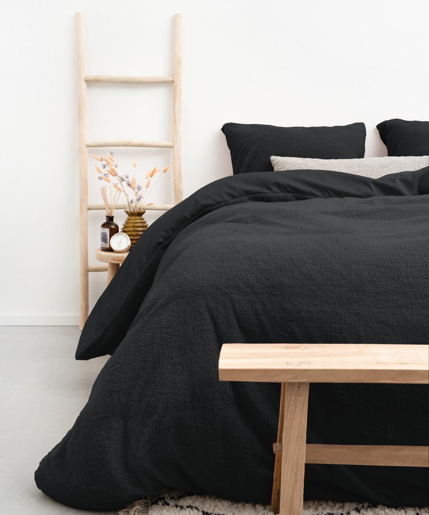 Sleeptime Teddy Dekbedovertrek Antraciet - Dromen & Wonen