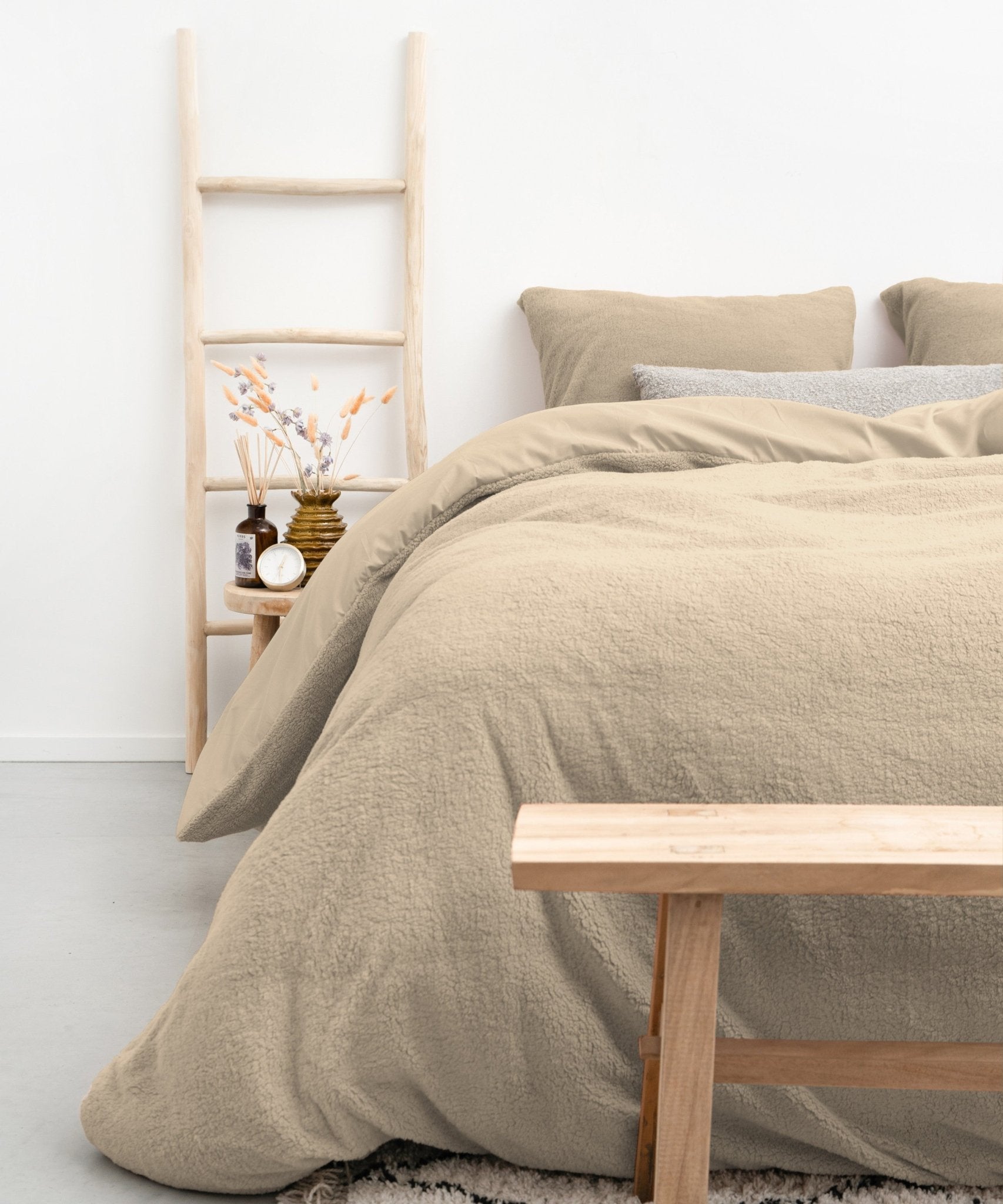 Sleeptime Teddy Dekbedovertrek Taupe - Dromen & Wonen