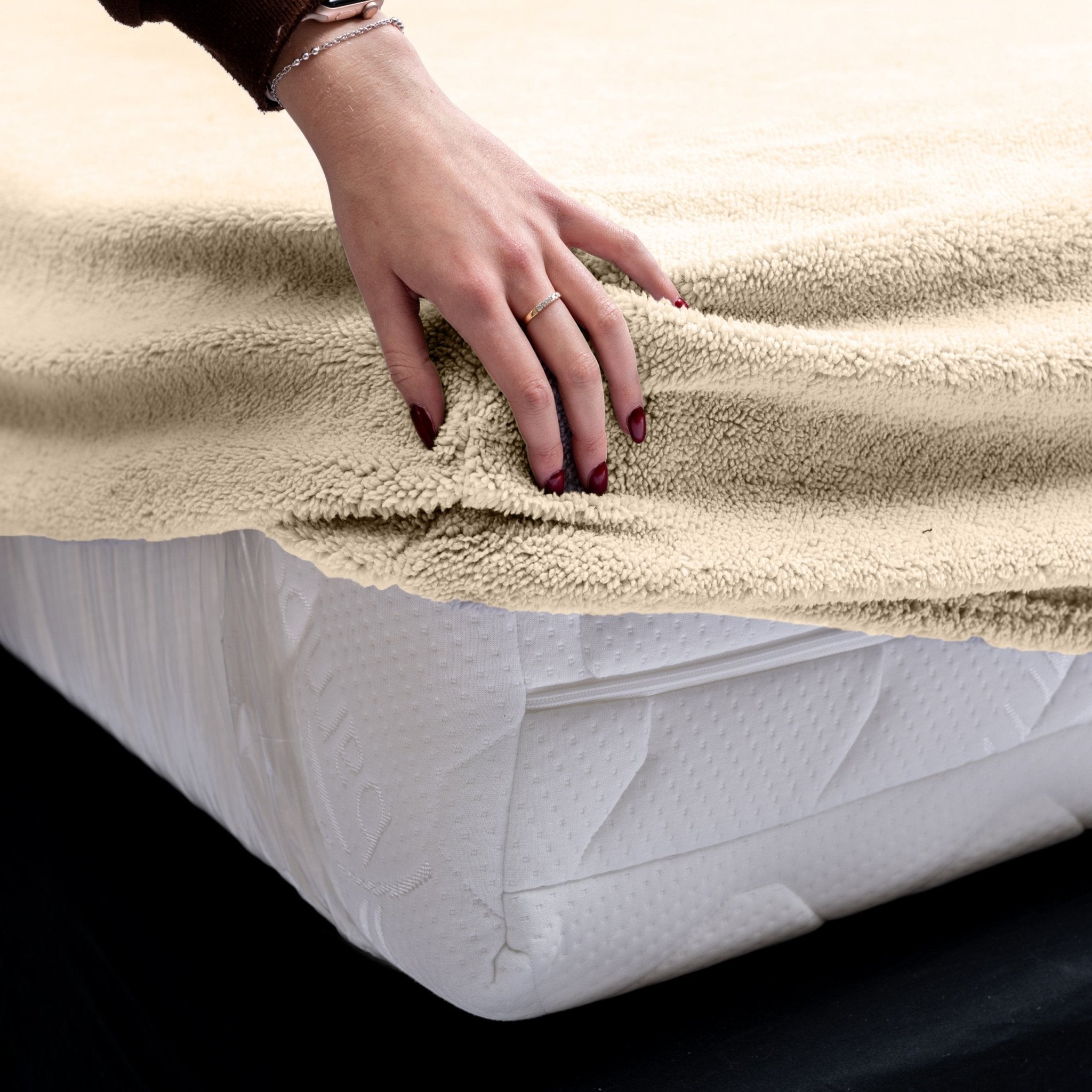 Sleeptime Teddy hoeslaken Taupe - Dromen & Wonen