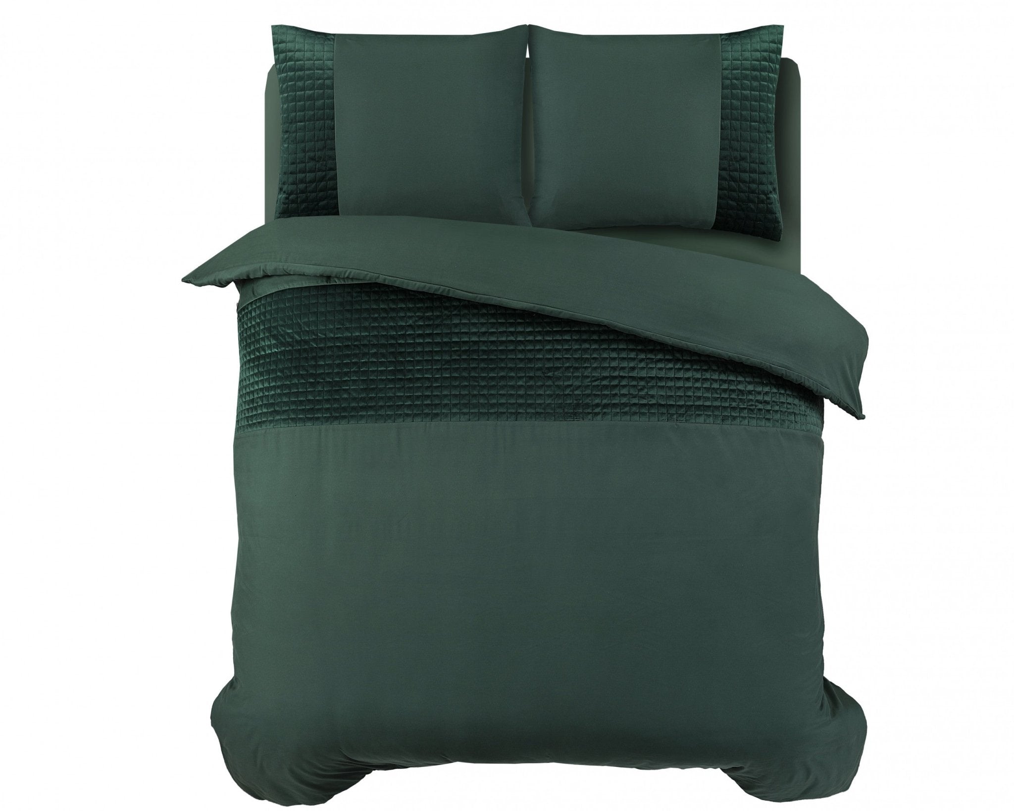 Sleeptime Velvet Band Groen Dekbedovertrek - Dromen & Wonen