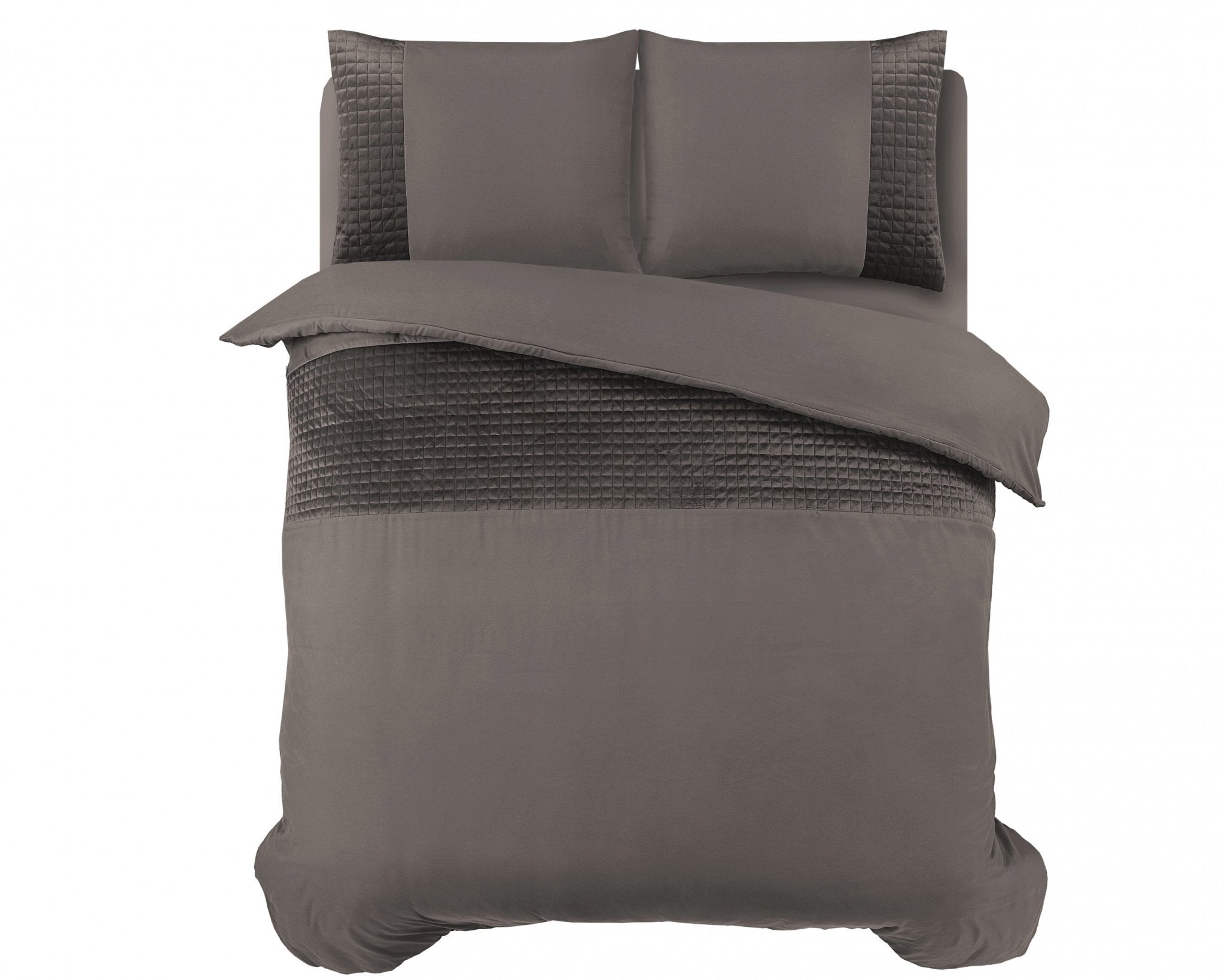 Sleeptime Velvet Band Taupe Dekbedovertrek - Dromen & Wonen