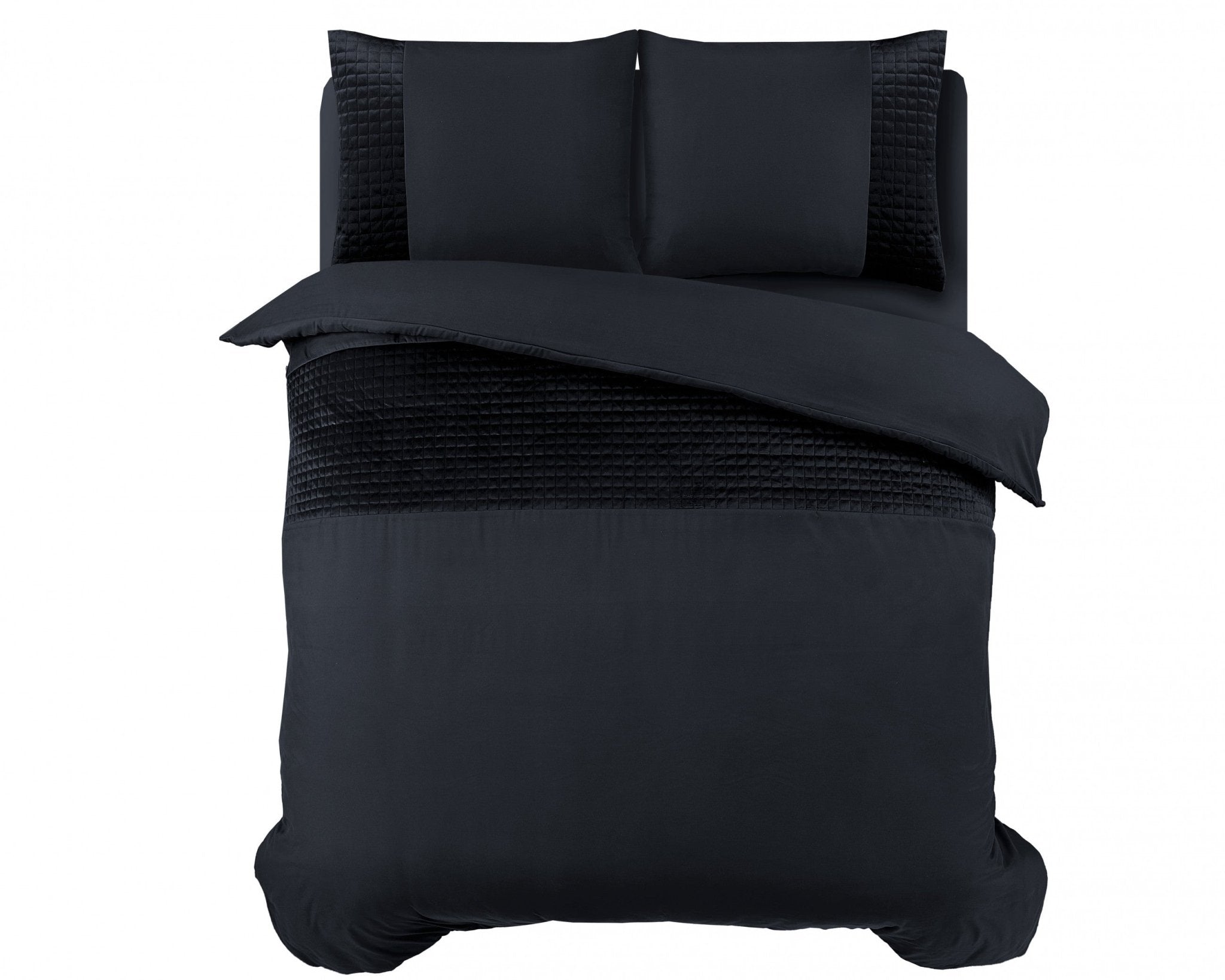 Sleeptime Velvet Band Zwart Dekbedovertrek - Dromen & Wonen