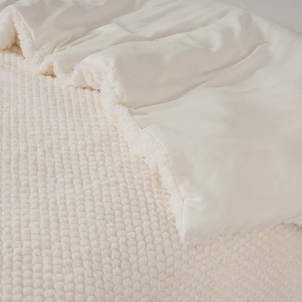 Teddy Dekbedovertrek Beige – Fur Teddy – Warm & Zacht met Kussenslopen – Sleeptime - Dromen & Wonen