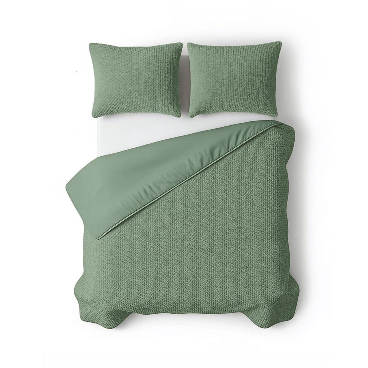 Teddy Dekbedovertrek Groen – Fur Teddy – Warm & Zacht met Kussenslopen – Sleeptime - Dromen & Wonen