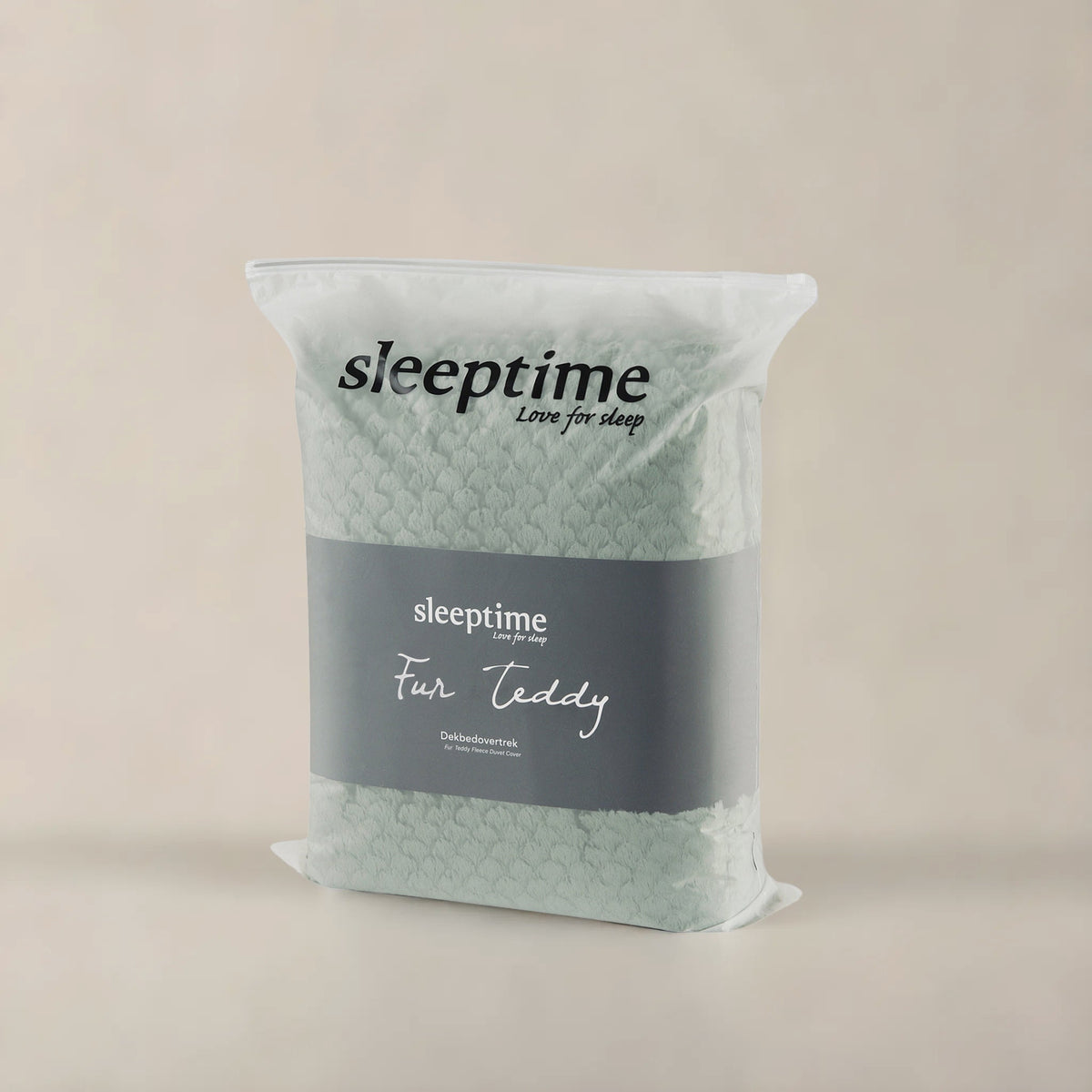 Teddy Dekbedovertrek Groen – Fur Teddy – Warm & Zacht met Kussenslopen – Sleeptime - Dromen & Wonen