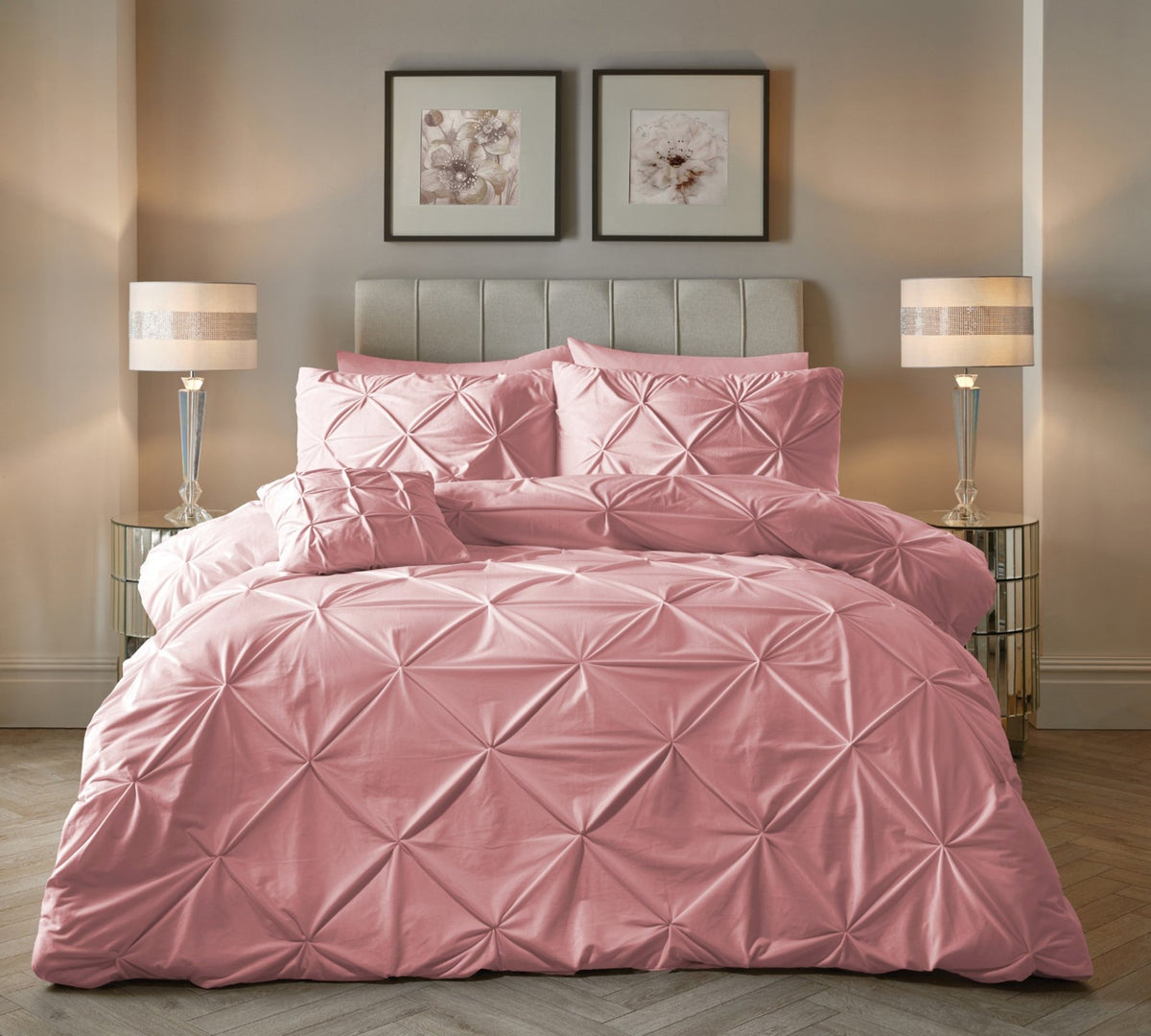 Velvet Dekbedovertrek Roze – Pintuck – Fluweelzacht met Kussenslopen – Sleeptime - Dromen & Wonen