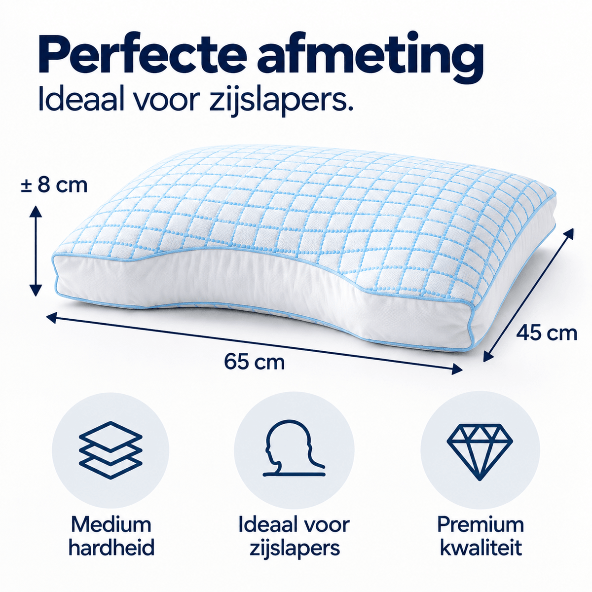 Verkoelend Hoofdkussen met Neksteun – Blue Cell Cooling – Dreamhouse - Dromen & Wonen