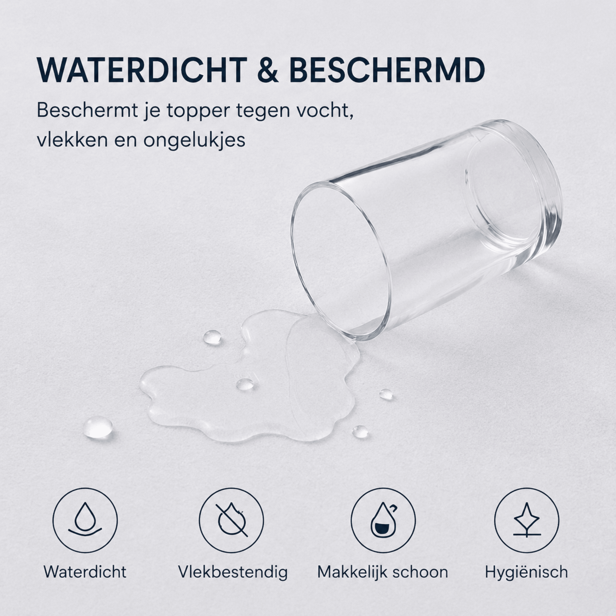 Waterdicht Topper Hoeslaken – Luxe Katoen Molton – Dreamhouse - Dromen & Wonen