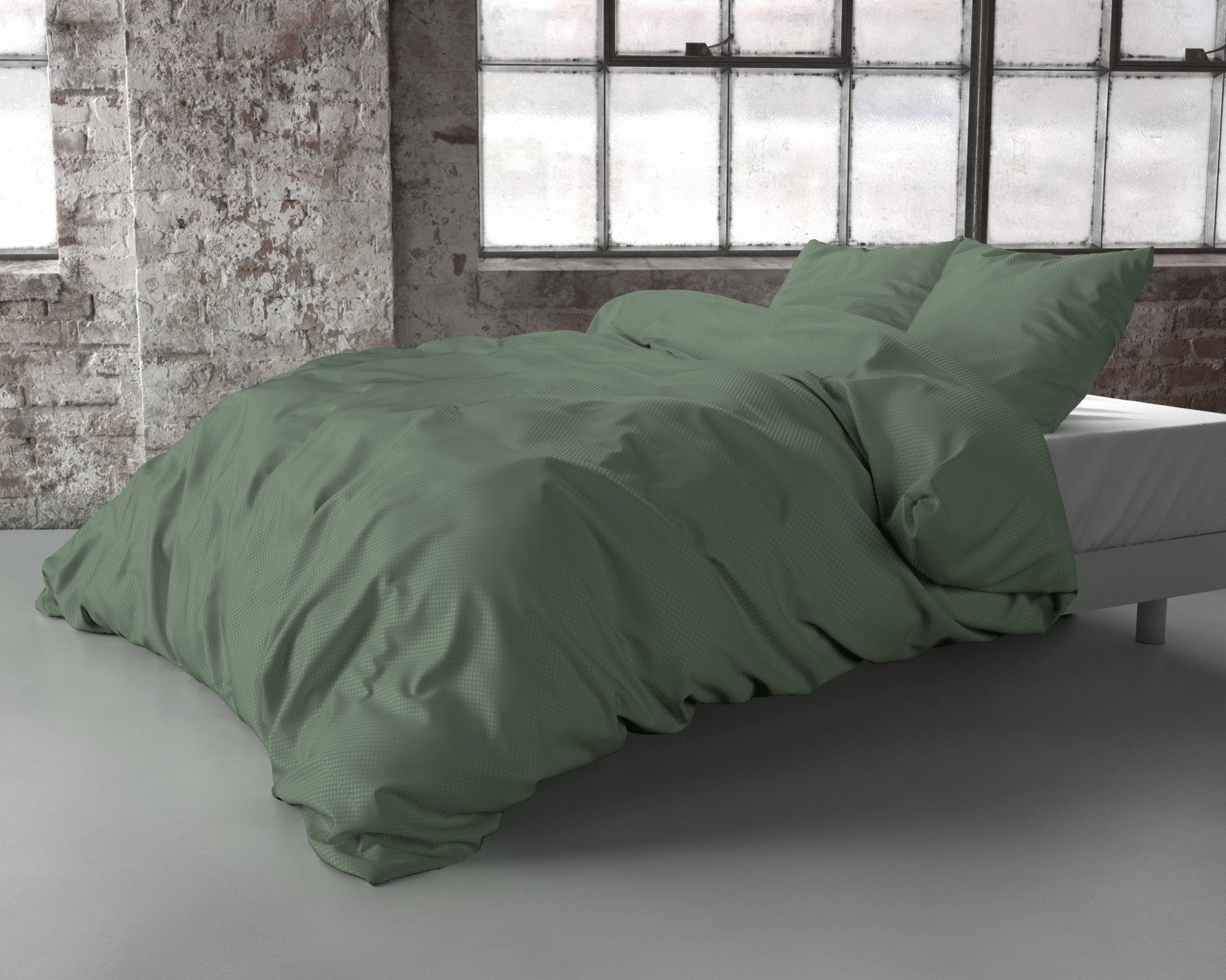 Zensation Satin Point Groen Dekbedovertrek - Dromen & Wonen