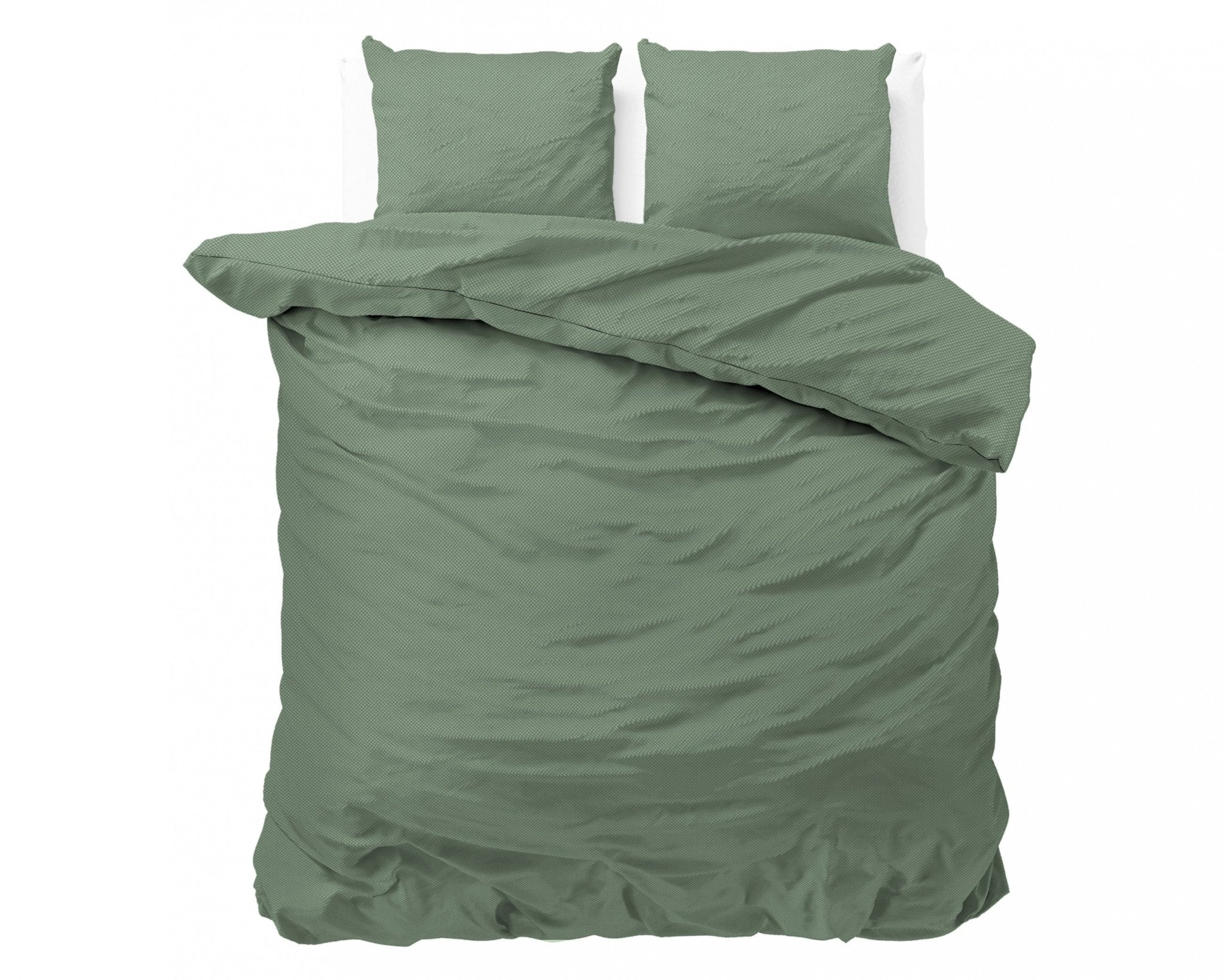 Zensation Satin Point Groen Dekbedovertrek - Dromen & Wonen