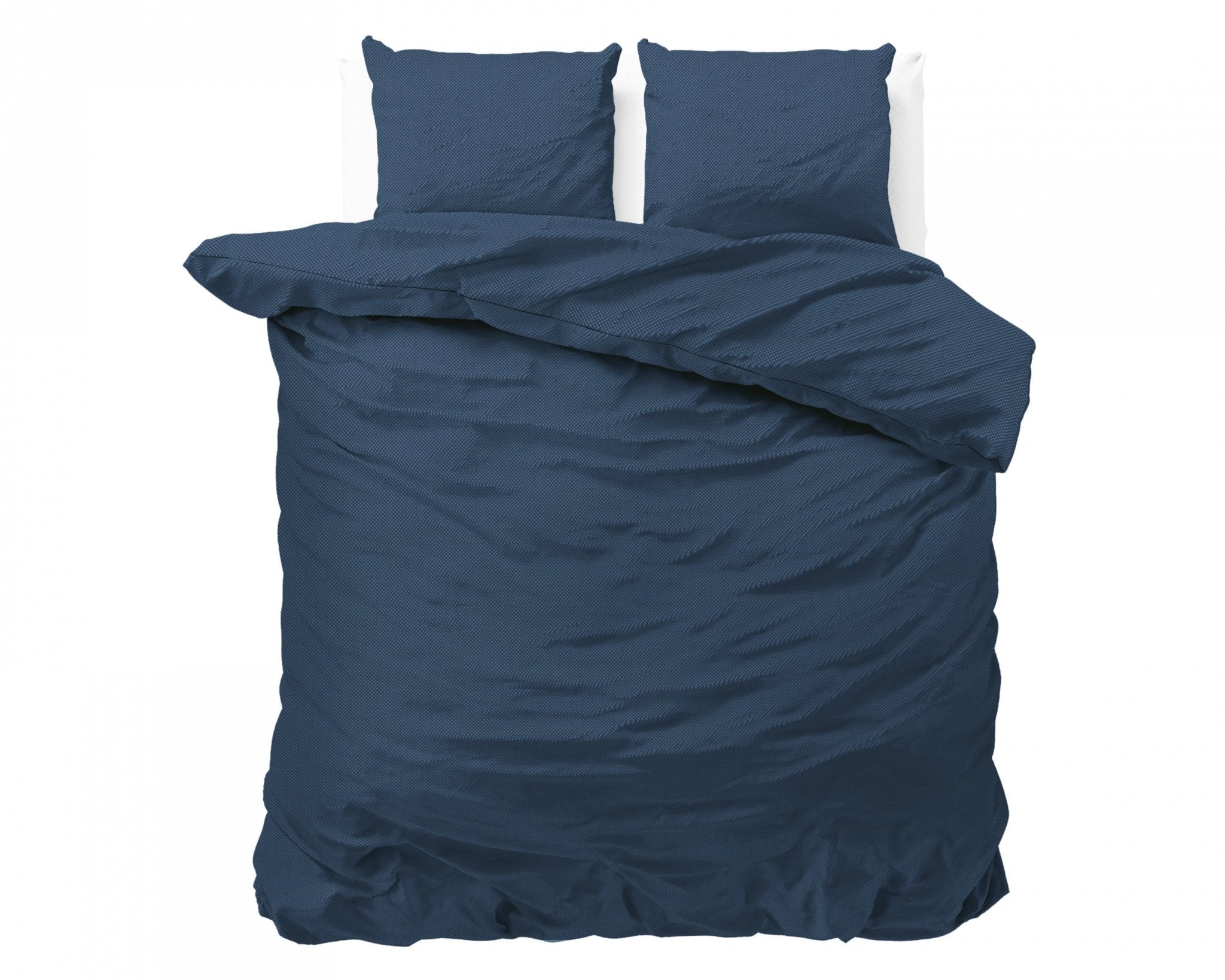 Zensation Satin Point Navy Dekbedovertrek - Dromen & Wonen