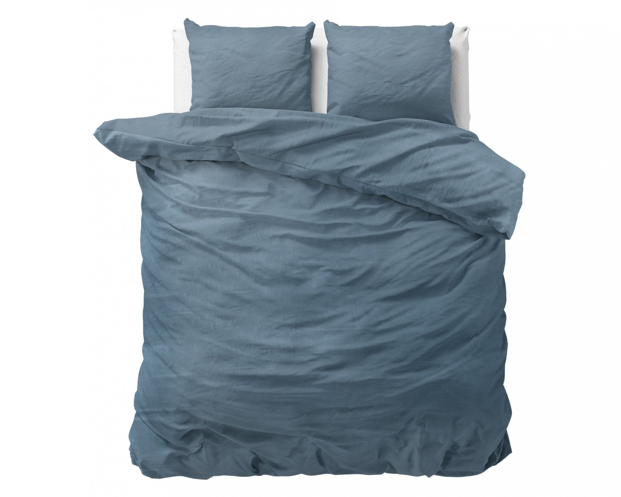 Dreamhouse Stone Washed Blauw Dekbedovertrek - Dromen & Wonen